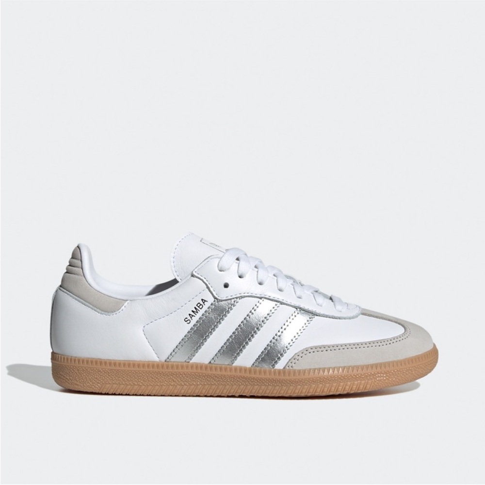 adidas Originals Samba White and Silver Sneakers, brand new!!!